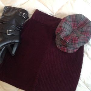 Cute burgundy corduroy skirt size 2